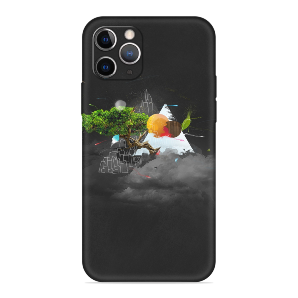 iPhone 11 Pro Cover with Black Mountain Print