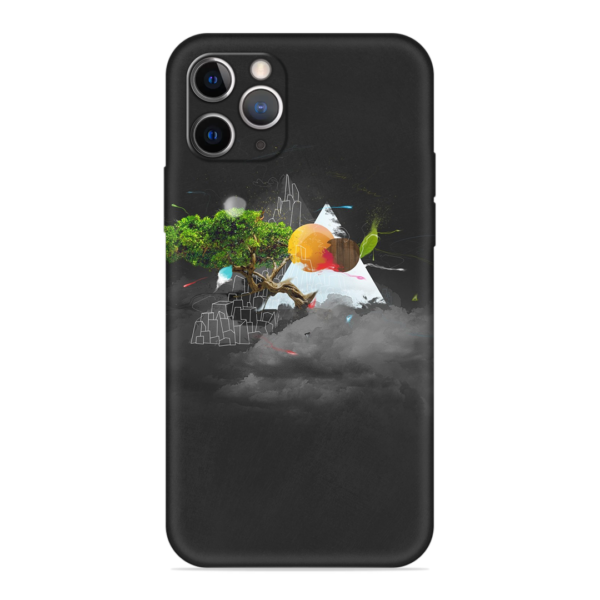 iPhone 11 Pro Max Cover with Black Mountain Print