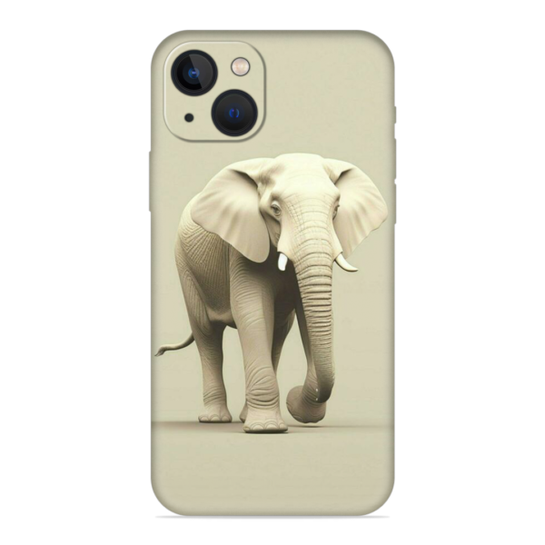 iPhone 13 Mini Cover with Majestic Elephant Print