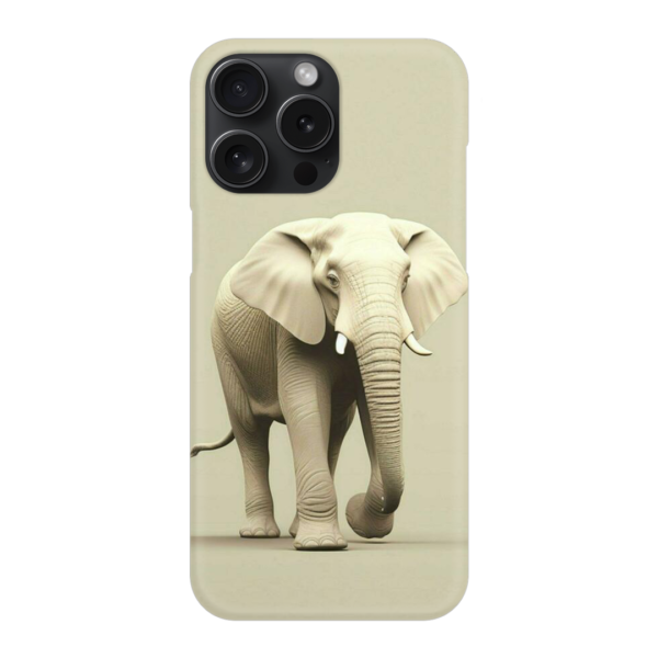 iPhone 15 Pro Max Cover with Majestic Elephant Print