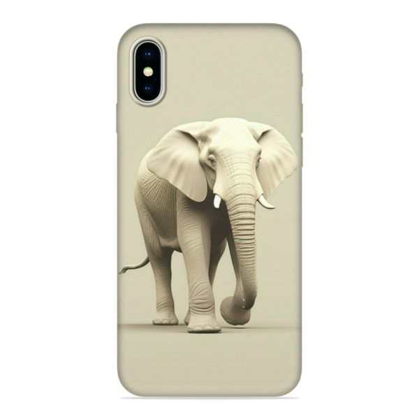 iPhone X with Majestic Elephant Print