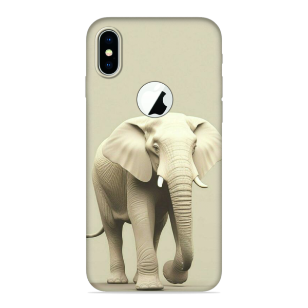 iPhone XS Max (Logo Cut) with Majestic Elephant Print