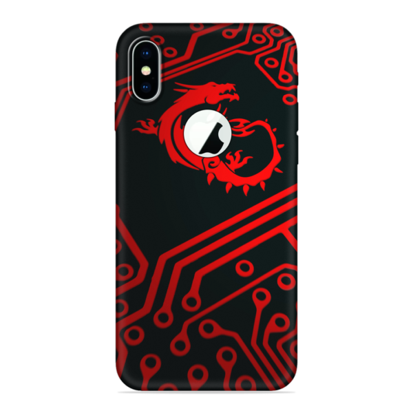 Iphone X (Logo Cut) MSI Dragon Cover