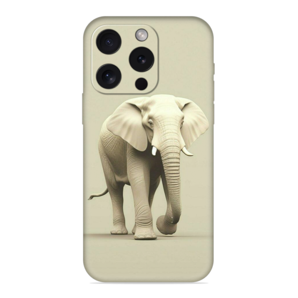 iPhone 15 Pro Cover with Majestic Elephant Print